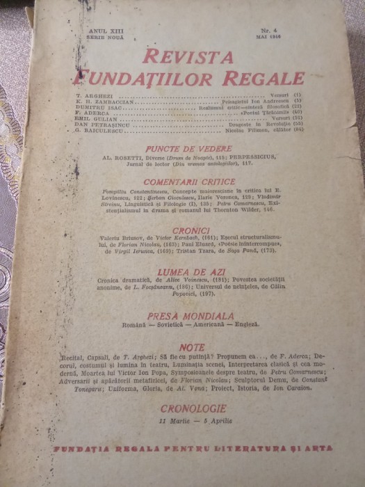 CI. Revista Fundatilor Regale Mai 1945