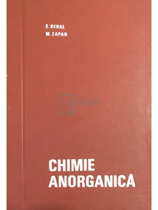 E. Beral - Chimie anorganică (editia 1968)