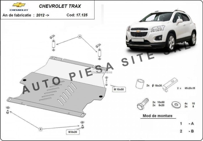 Scut metalic motor Chevrolet Trax fabricat incepand cu 2012 APS-17,125