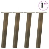 vidaXL Picioare pentru masă de cafea, 4 buc., oțel natural, 30 cm