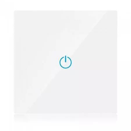 Intrerupator Smart SIMPLU din sticla cu Touch alb V-TAC