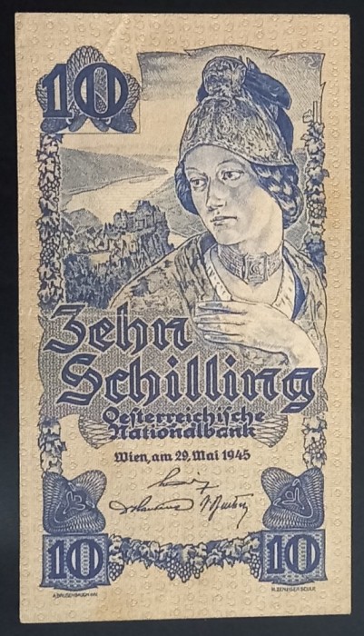 Austria, 10 Schilling 1945.