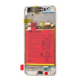 Display Huawei P10 Lite, LCD + Acumulator, Alb (White), OEM