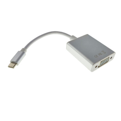 Cablu convertor cu adaptor de la USB 3.1 tip C tata la port VGA mama, rezolutie Full HD 1080p foto