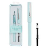 Set Stilou Pastel Fete Bleu + Rezerva Cerneala