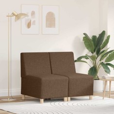 vidaXL Unitate Sofa Modulară Fără Brațe 2 pcs Maro 55 x 74 x 82 cm 3399752