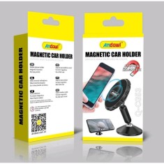Suport Metalic Auto, Magnetic, Rotire 360&deg;, Fixare pe Bord, Unghi Inclinare Reglabil, Compatibilitate Universa