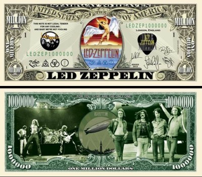 !!! SUA = FANTASY NOTE (TJ6) = TRUPA &amp;#039;&amp;#039; LED ZEPPELIN &amp;#039;&amp;#039; - 2015 - UNC foto