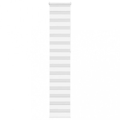 vidaXL Jaluzea tip zebra alb lățime țesătură 45,9 cm poliester foto