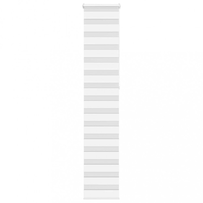 vidaXL Jaluzea tip zebra alb lățime țesătură 45,9 cm poliester