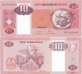 2011 ( I ) , 10 kwanzas ( P-145c ) - Angola - stare UNC