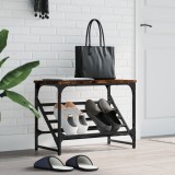 vidaXL Pantofar, stejar fumuriu, 60x30x45 cm, lemn prelucrat