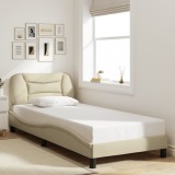 Cumpara ieftin Cadru de pat fără saltea cremă 80x200 cm țesătură