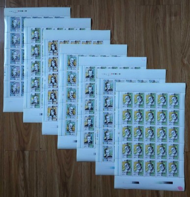 ✅RO 1994 LP 1362 &amp;quot; Aniversari-Comemorari-Personalitati&amp;quot; , serie in coli complete de 25 , MNH - posibile mici defecte pe margini foto