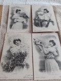 LOT CARTI POSTALE PERIOADA INTERBELICA, 3+1, TOATE CIRCULATE