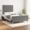 vidaXL Cadru de pat fără saltea, gri &icirc;nchis, 120x200 cm, textil 3125285