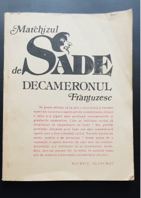 Decameronul franțuzesc - Marchizul de SADE foto