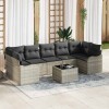 VidaXL Set de canapele pentru grădină 8 pcs Gri deschis și gri &icirc;nchis 3354291