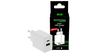 PATONA Premium GaN PD35W Adapter white 1xUSB-C 1xUSB-A PD3.0 QC3.0 foto