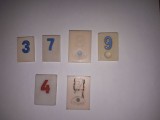 CY Lot 6 piese vechi pentru Rummy Remi / 2 Medias (marcaj) / diverse dimensiuni