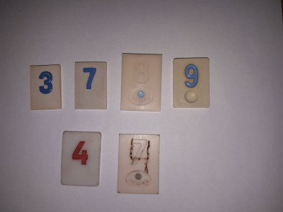 CY Lot 6 piese vechi pentru Rummy Remi / 2 Medias (marcaj) / diverse dimensiuni foto