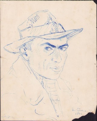 A1591 Schiță de Dimitrie &amp;bdquo;Puiu&amp;rdquo; Eitel, 1944, semnată foto