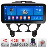 Navigatie Mazda 2 2007-2013 Edotec 4+64 12.3 inch Incell 1K android Wifi 5Ghz gps internet Kit-mazda2