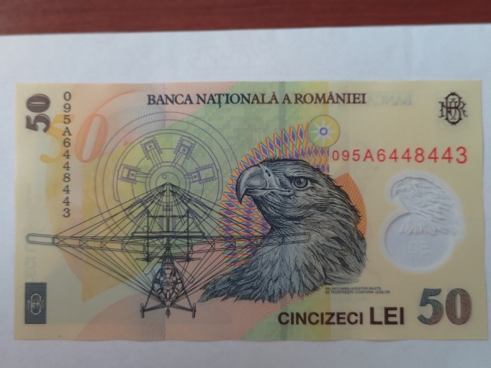 Bancnota 50 lei seria A an 2005 stare impecabilă