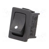 Rocker SPST 10A/250VAC Negru SCI fără R13-66-AC