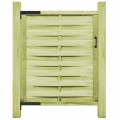 vidaXL Poarta de gradina verde 100x150 cm lemn de pin tratat foto