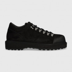 Diemme pantofi de piele întoarsă Cornaro bărbați, culoarea: negru DI23FWCOM.F02S006BLK