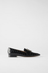 Mocasini Zara, negru, 37 foto