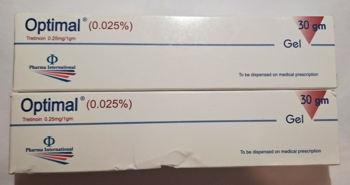 OPTIMAL Tretin 0.025%, 30 grame, gel riduri acnee vergeturi retinol melasma
