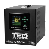UPS 1500VA/1050W runtime extins LiFePO4 utilizeaza un acumulator (neinclus) TED Electric - TED006783