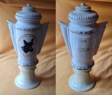 Cupa PICCOLINA - EXPOZITIA REPUBLICANA canina - A. Ch. R. Bucuresti - trofeu - premiu, ceramica portelan, piesa superba