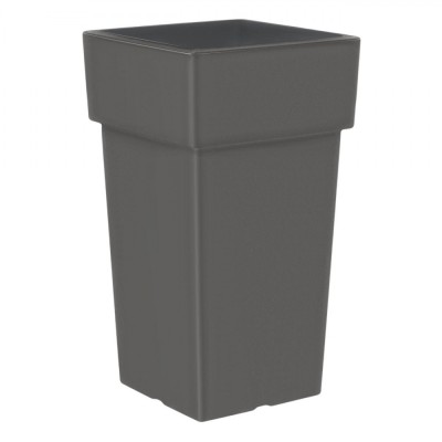 Ghiveci Plastic, Model Patrat, Culoare Gri Mat, Dimensiuni 33x33x60cm, Capacitate 46L foto