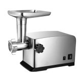 Masina tocat carne, confectionata din inox, cu 3 site, capacitate de maruntire 1,5 kg/min, putere 1800W, cu accesorii incluse, gri