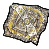 Esarfa din satin Yellow and Black