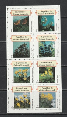 Guinea Ecuatoriala - Flori M/S 1v MNH foto