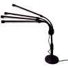 Lampa UV pentru cresterea plantelor, conectare la retea, 20W, 4 capete, 72 LED-uri, ajustabila pana la 66.5 cm, Lumina Alb Mov