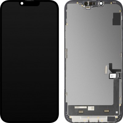 Display cu Touchscreen MP compatibil cu Apple iPhone 14 Plus, cu Rama, Versiune Soft OLED FHD Diagnostic, Negru foto