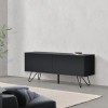 Comoda sideboard Bollebygd neagra 110x30x46,5 cm cu 2 usi, [en.casa]