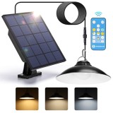 Lampa solara suspendata cu telecomanda Aigostar, 500LM, 3 temperaturi culoare, IP65, baterie 5000mAh, cablu 3m