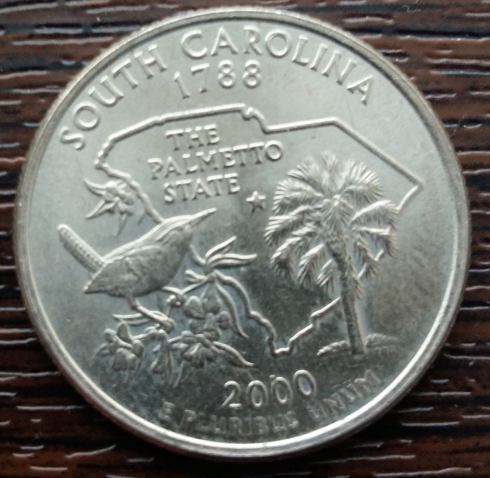 (M2381) MONEDA SUA - QUARTER DOLLAR 2000, LIT. D - SOUTH CAROLINA