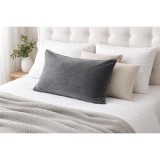 Fata de Perna Catifelată Gri 50x70cm cu Fermoar, CMCLASS