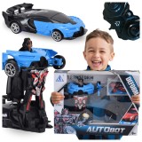 Mașină robot cu transformator automat și telecomandă Baterie 2-&icirc;n-1 cu telecomandă