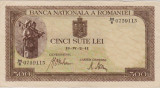 9113 Bancnota 500 lei 1941 2 IV aprilie filigran vertical XF