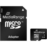 MediaRange Micro SDHC 8GB Class 10 with SD adapter, &quot;MR957&quot; (timbru verde 0.03 lei)