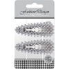 Set 2 Agrafe Par Top Choice cu Perle Argintii, 7.5cm, Albe, Accesorii Coafor