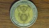 Africa de Sud - moneda exotica colectie bimetal - 5 rand 2005 - (Afrika Dzonga - South Africa) - an unic de batere